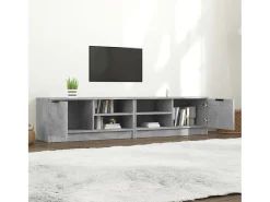 2 pzasMuebles de TV madera contrachapada hormigón 80x35x36,5 cm YOE74685