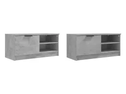 2 pzasMuebles de TV madera contrachapada hormigón 80x35x36,5 cm YOE74685