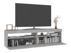 2 unidades gris hormigón 75x35x40cm YOE21354 Muebles TV con luces LED