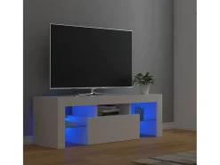 Aiden Mueble para TV con luces LED blanco 120x35x40 cm