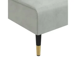 Alfta Sofá diván de terciopelo gris claro