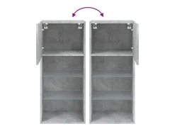 Almar Mueble para TV con luces LED gris hormigón 40,5x30x90 cm