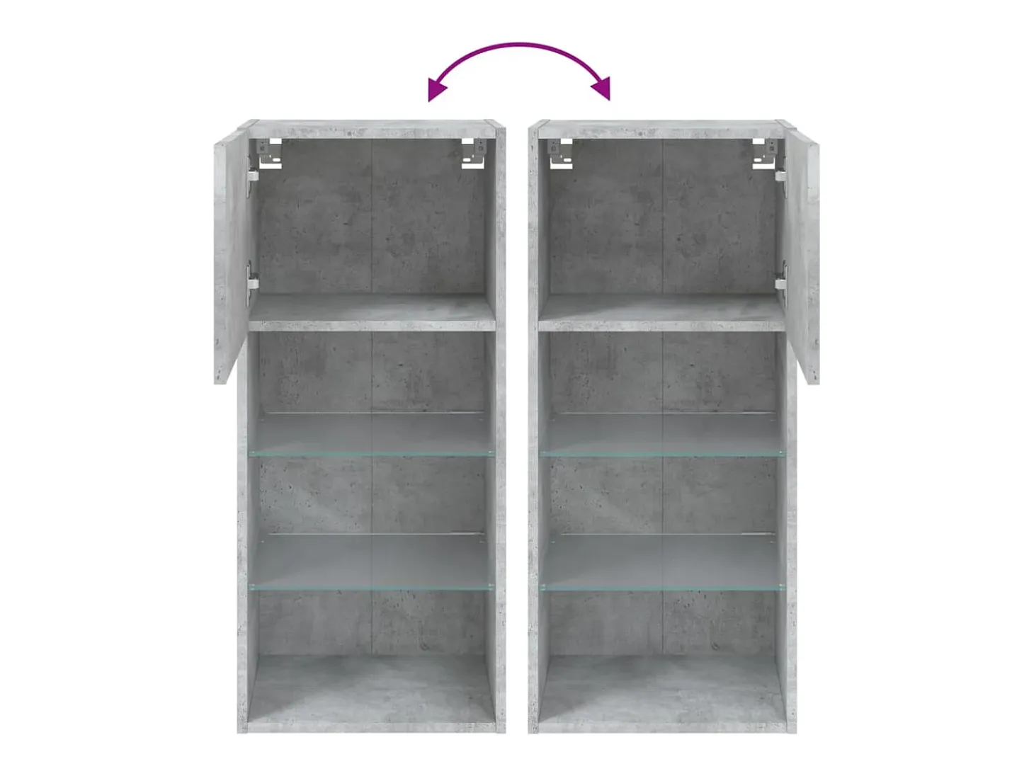 Almar Mueble para TV con luces LED gris hormigón 40,5x30x90 cm