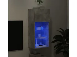 Almar Mueble para TV con luces LED gris hormigón 40,5x30x90 cm
