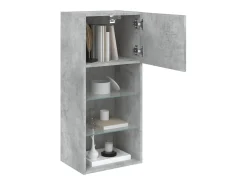 Almar Mueble para TV con luces LED gris hormigón 40,5x30x90 cm