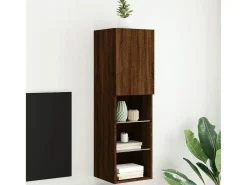 Almar Mueble para TV con luces LED roble marrón 30,5x30x102 cm