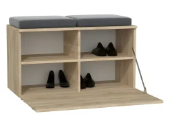 ALMORA - Zapatero - 85x45x35 - zapatero recibidor - 4 cajones + cojines