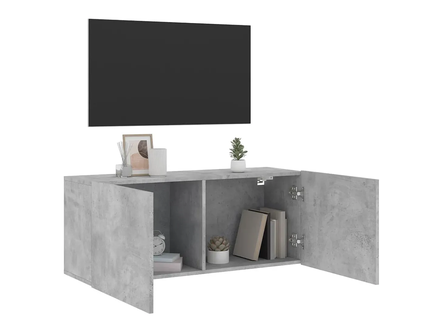 American Canyon Mueble para TV de pared gris hormigón 100x30x41 cm