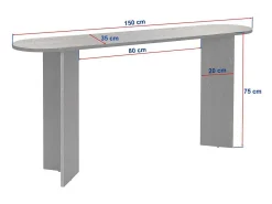Aparador – 150cm x 75cm x 35cm – Negro – MDF