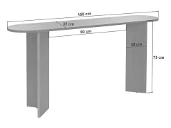 Aparador – 150cm x 75cm x 35cm – Negro – MDF