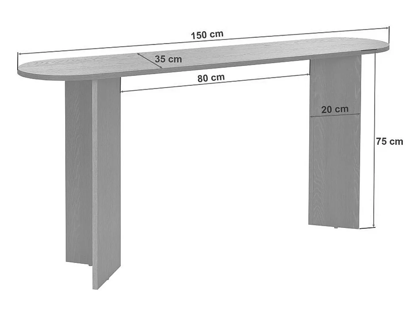 Aparador – 150cm x 75cm x 35cm – Negro – MDF