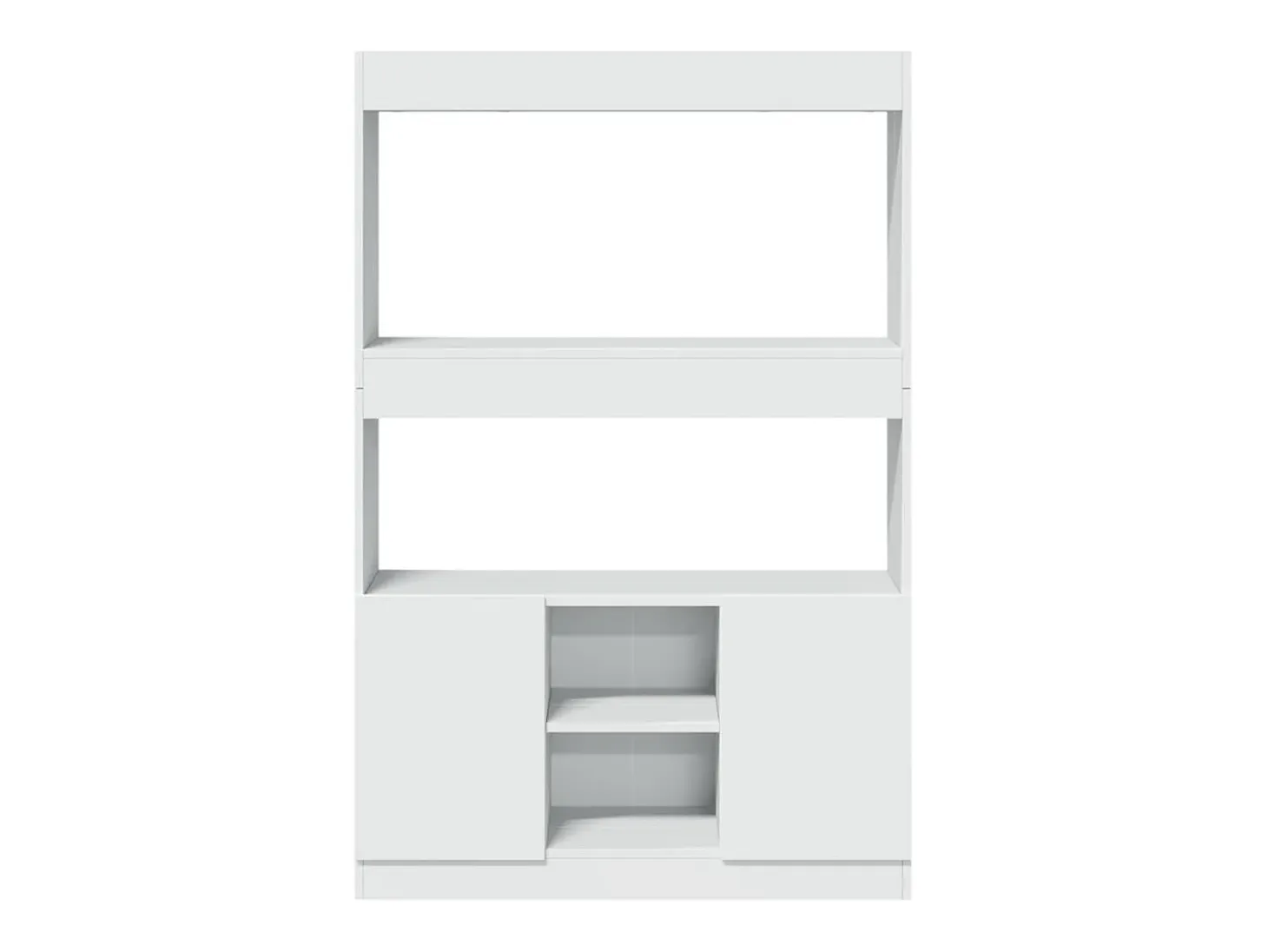 Aparador alto madera de ingeniería blanco 92x33x140 cm