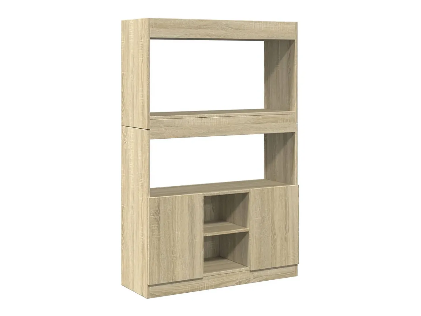 Aparador alto madera de ingeniería roble Sonoma 92x33x140 cm