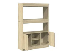 Aparador alto madera de ingeniería roble Sonoma 92x33x140 cm
