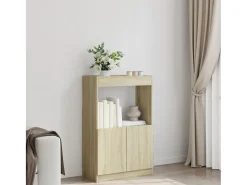 Aparador alto madera ingeniería roble Sonoma 63x33x100 cm