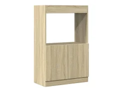 Aparador alto madera ingeniería roble Sonoma 63x33x100 cm