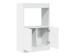 Aparador alto madera ingeniería blanco 63x33x100 cm