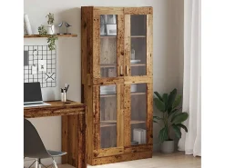 Aparador alto madera vieja 82,5x30,5x185 cm madera contrachapada