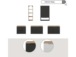 Aparador blanco/sonoma 60x30x100 wido