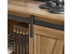 Aparador Recibidor con Puerta corrediza de Granero Armario de Almacenamiento Mueble para Entrada 120 x 40 x 70 cm FSB60-BR SoBuy ES