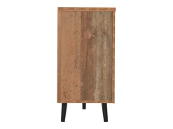 Aparador vintage de 140 cm con 3 cajones y estantes ajustables, color marrón - para salón y comedor