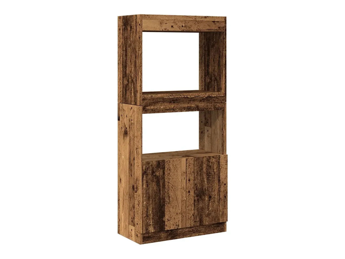 Aparadorde madera de ingeniería madera envejecida 63x33x140 cm
