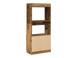 Aparadorde madera de ingeniería madera envejecida 63x33x140 cm