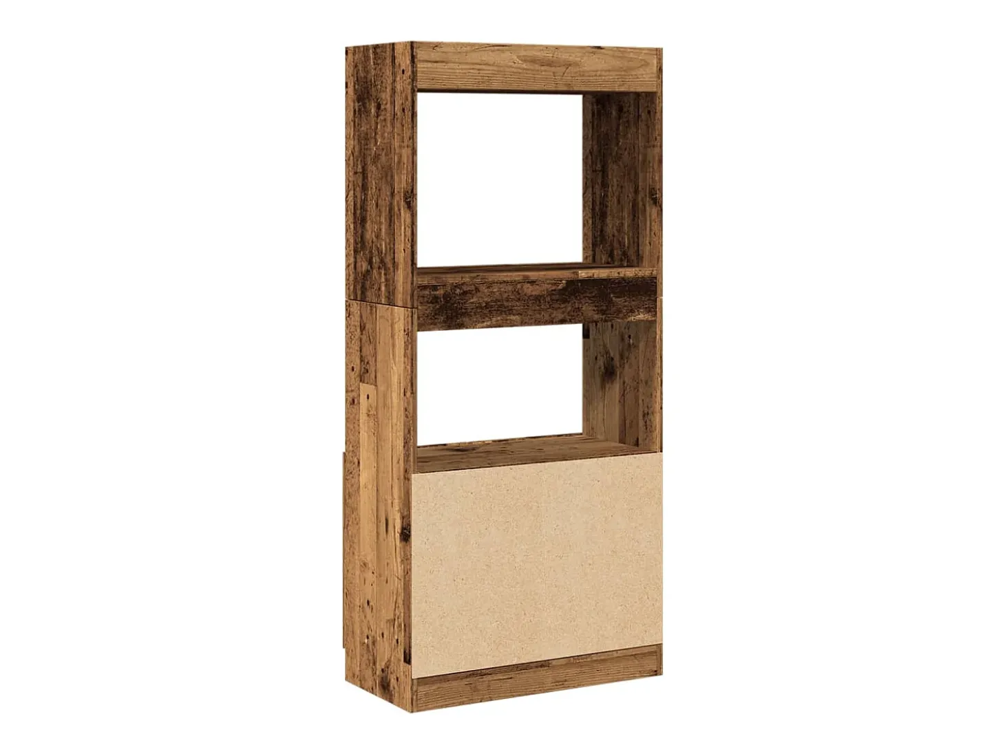 Aparadorde madera de ingeniería madera envejecida 63x33x140 cm