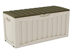 Arcón para Exterior 340 Litros de Resina 118x53x57cm Beige 7house