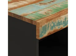 Armario auxiliar madera maciza reciclada 85x33x75 cm