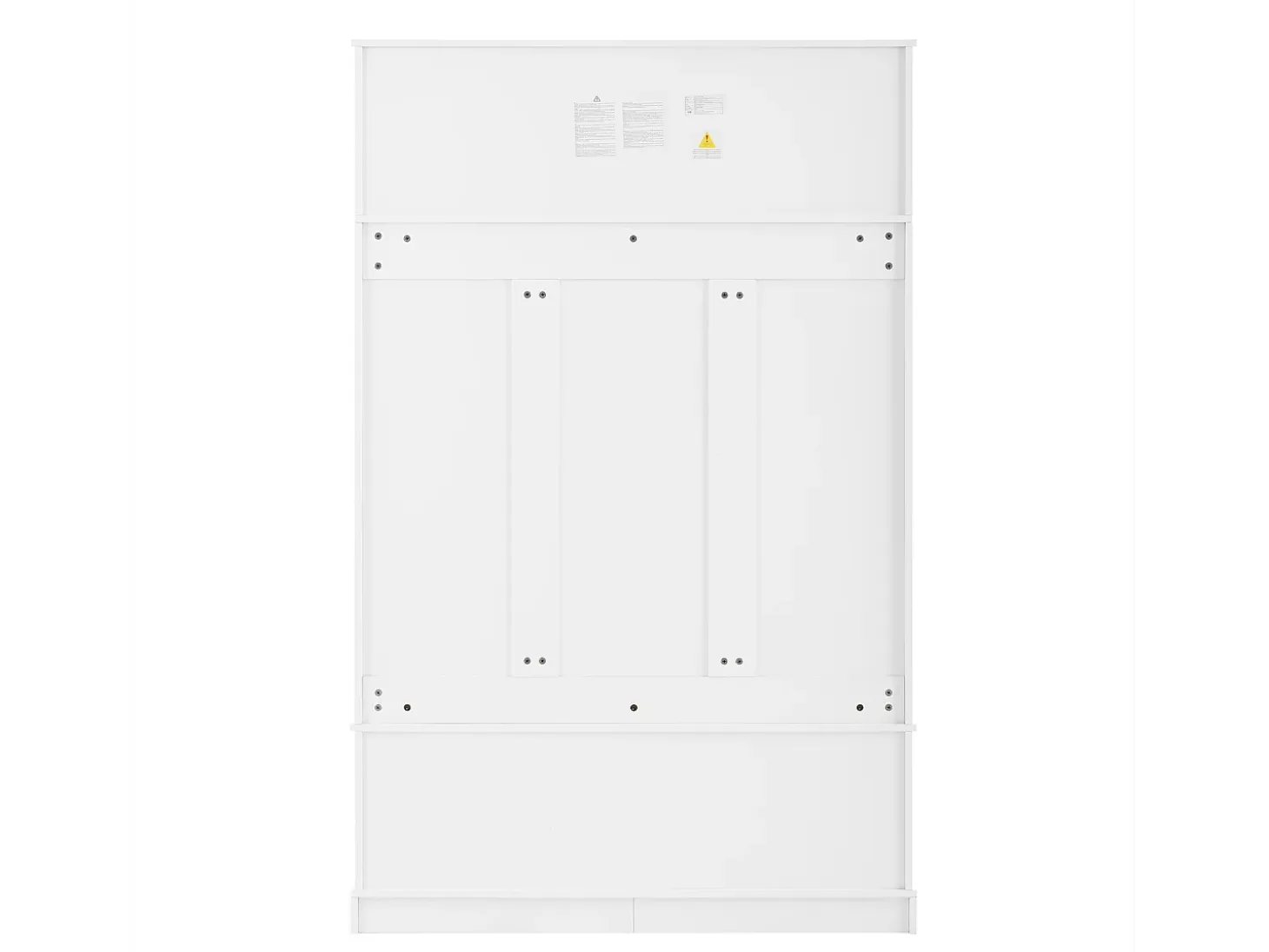 Armario blanco con 3 puertas, banco zapatero y 6 ganchos, sencillo y versátil 120×40×191 cm