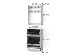 Armario blanco 60x24x92 eliza