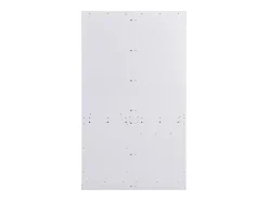 Armario blanco y madera con espejo, 2 cajones, 1 puerta, colgadores y paragüero 110,5x38x191cm