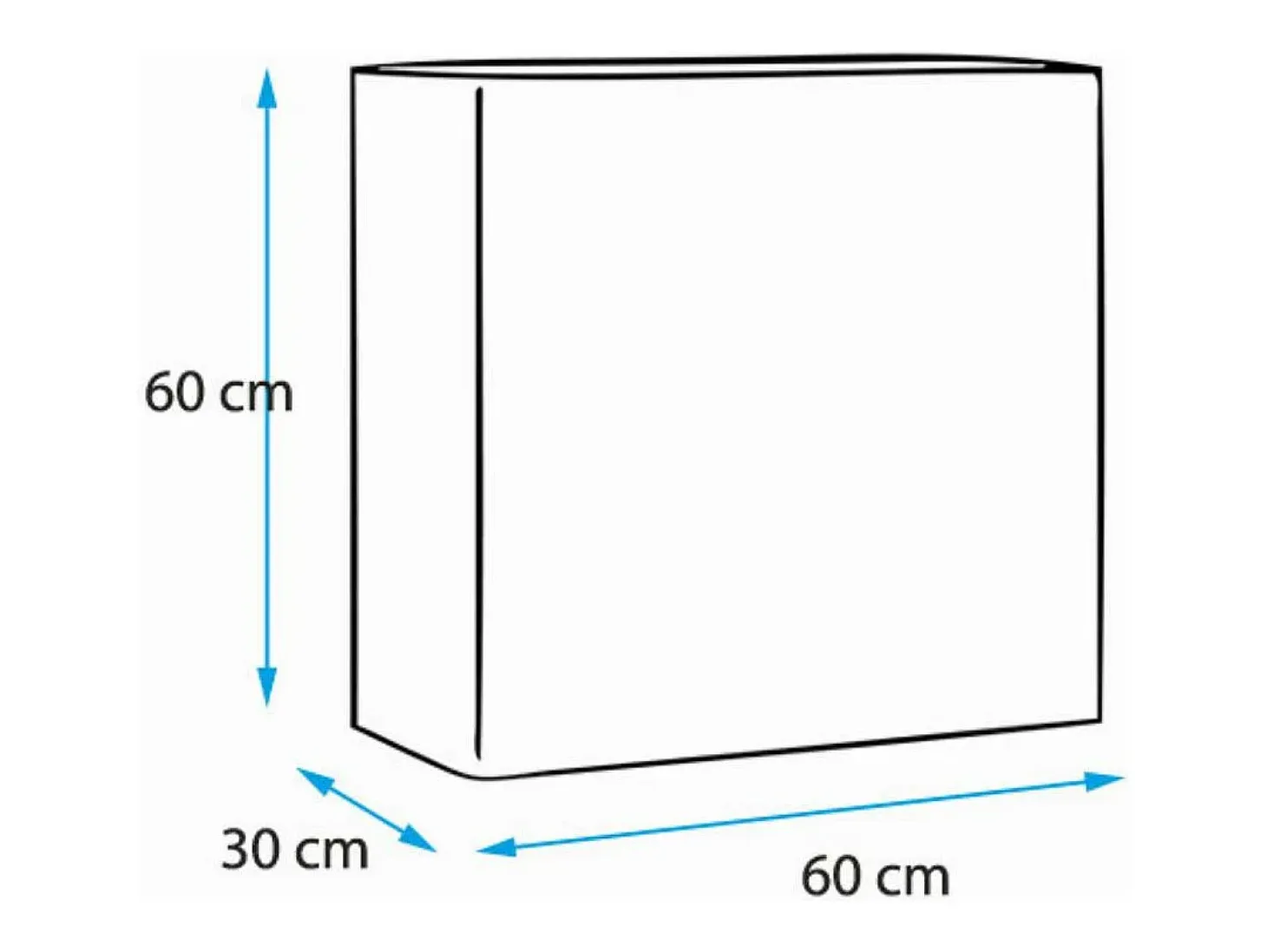 Armario colgante para Salón comedor en Blanco 60x30x60cm Berit