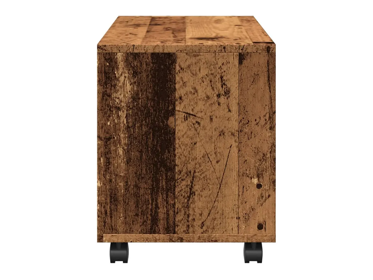 Armario con ruedas madera ingeniería envejecida 72x33x42,5 cm