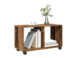 Armario con ruedas madera ingeniería envejecida 72x33x42,5 cm