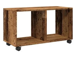 Armario con ruedas madera ingeniería envejecida 72x33x42,5 cm