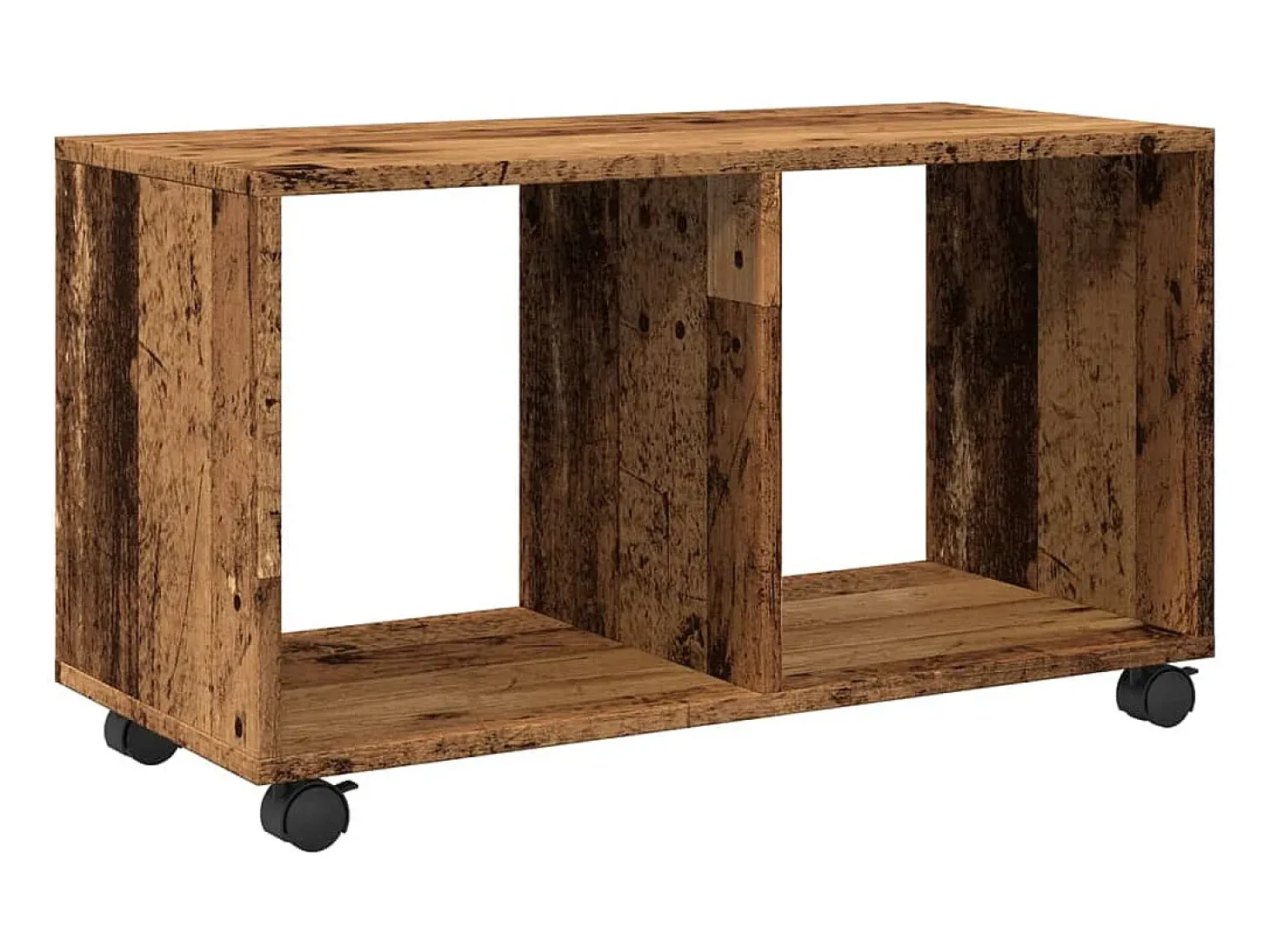 Armario con ruedas madera ingeniería envejecida 72x33x42,5 cm