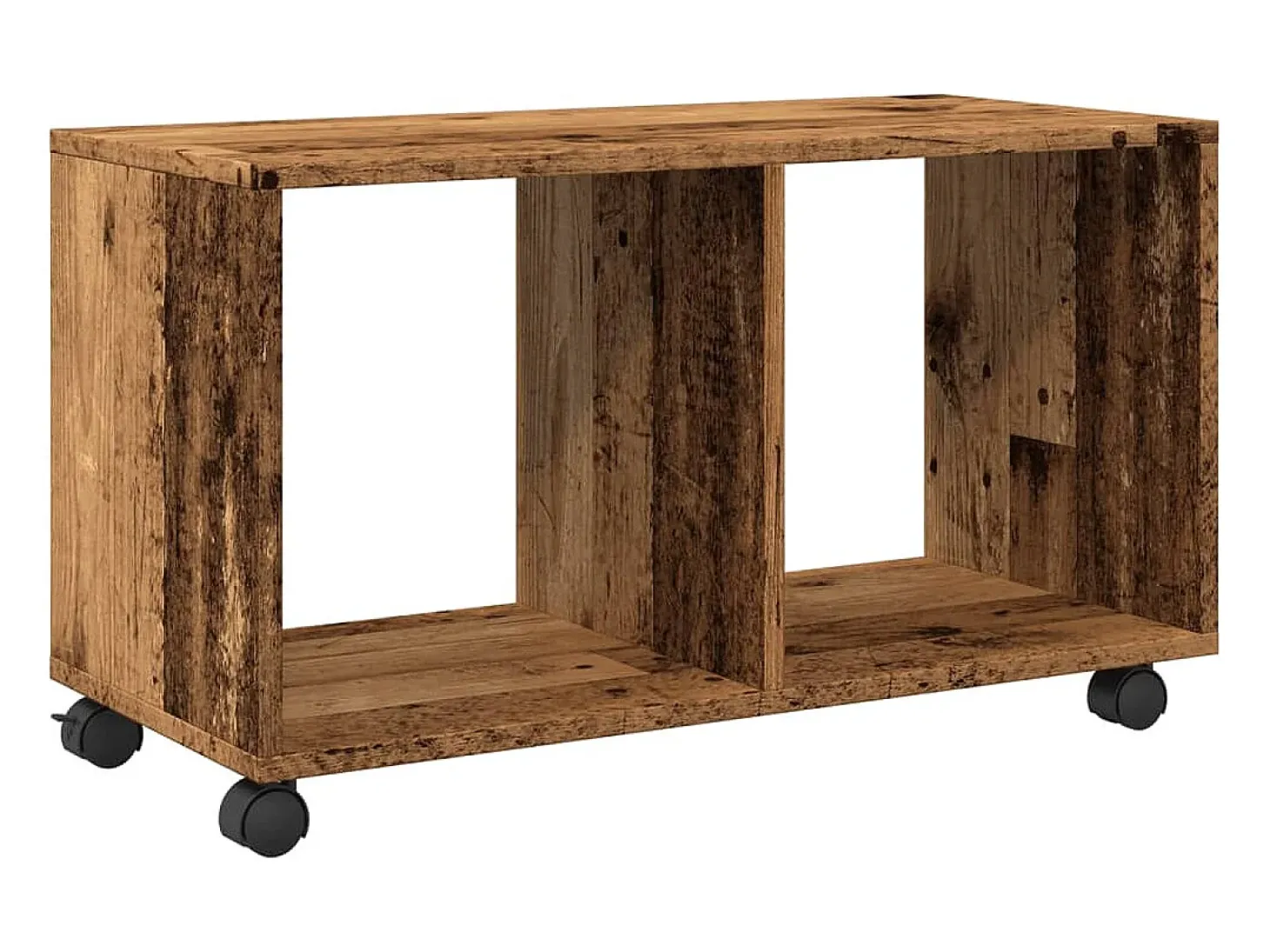 Armario con ruedas madera ingeniería envejecida 72x33x42,5 cm
