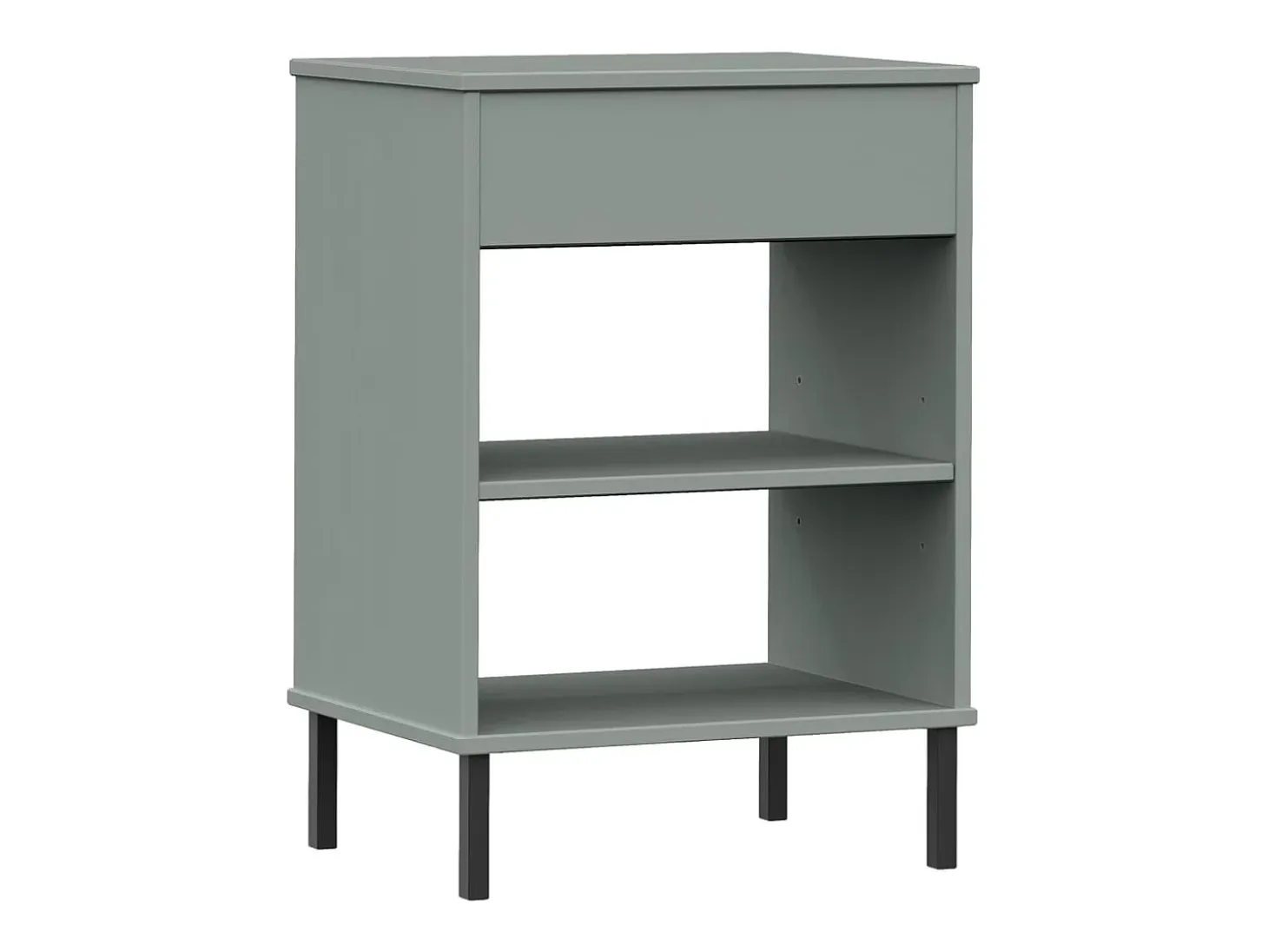 Armario consola patas de metal madera maciza pino gris OSLO