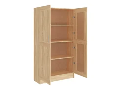 Armario de libros contrachapada color roble 82,5x30,5x150 cm