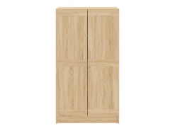 Armario de libros contrachapada color roble 82,5x30,5x150 cm