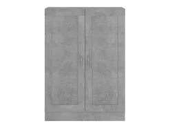 Armario de libros contrachapada gris hormigón 82,5x30,5x11 cm