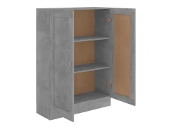 Armario de libros contrachapada gris hormigón 82,5x30,5x11 cm