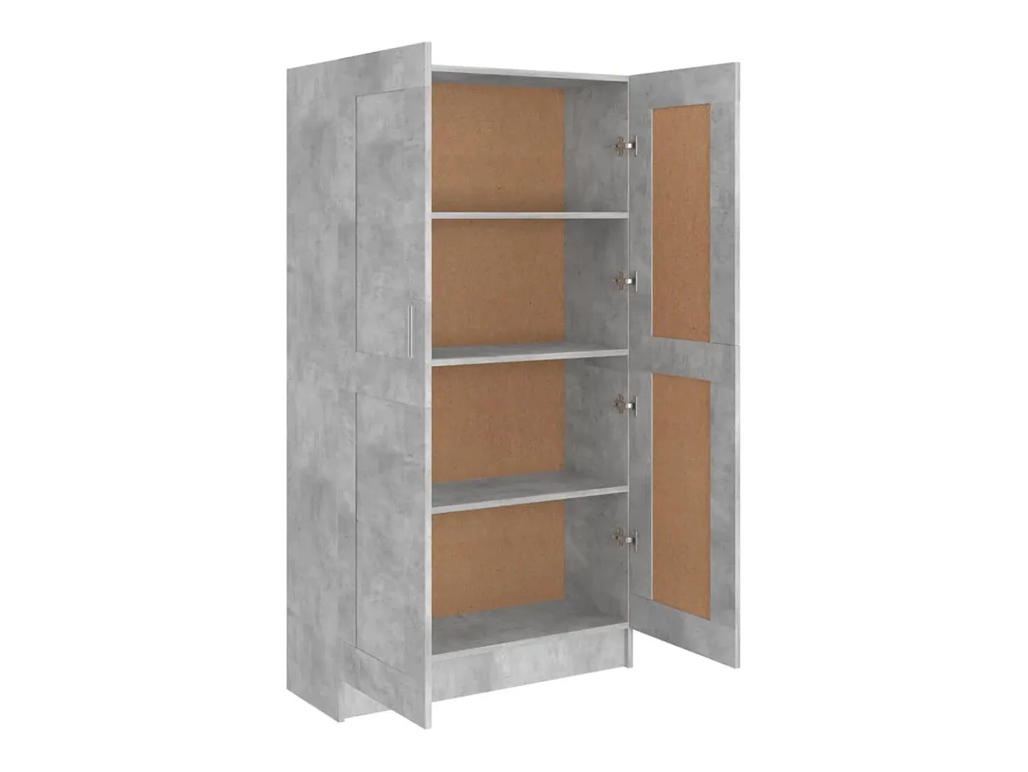 Armario de libros contrachapada gris hormigón 82,5x30,5x150cm