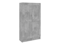 Armario de libros contrachapada gris hormigón 82,5x30,5x150cm
