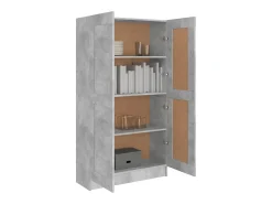 Armario de libros contrachapada gris hormigón 82,5x30,5x150cm