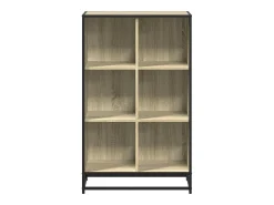 Armario de libros contrachapada color roble 65,5x33x107,5 cm