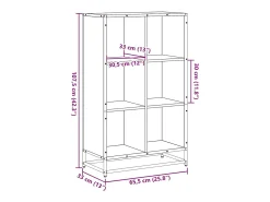 Armario de libros contrachapada color roble 65,5x33x107,5 cm