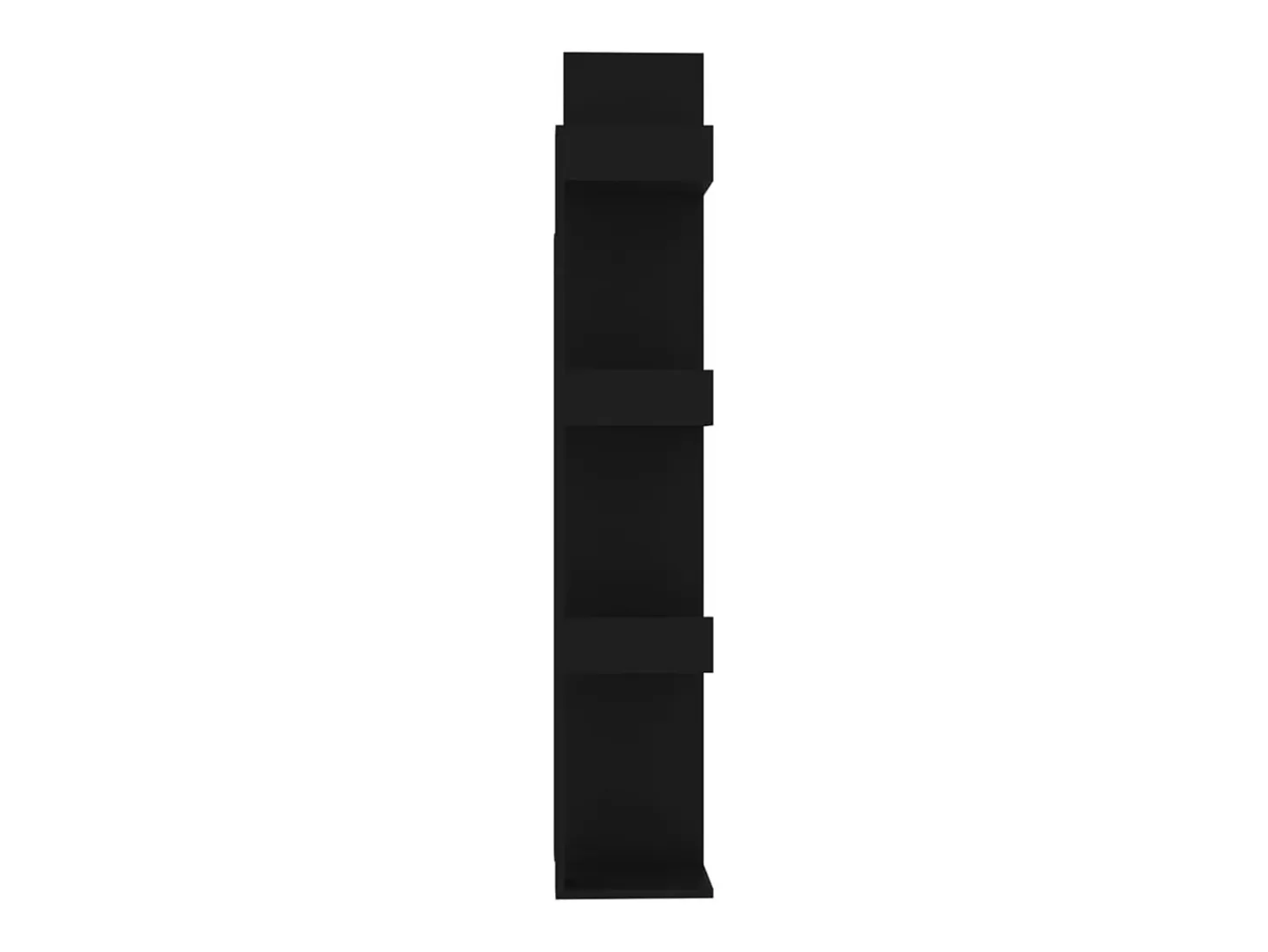 Armario de libros madera contrachapada negro 48x25,5x140 cm